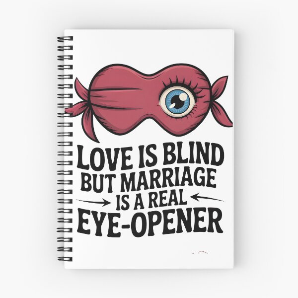 Item preview, Love is blind but marriage is a real eye-opener. designed and sold by PhrasePalette.