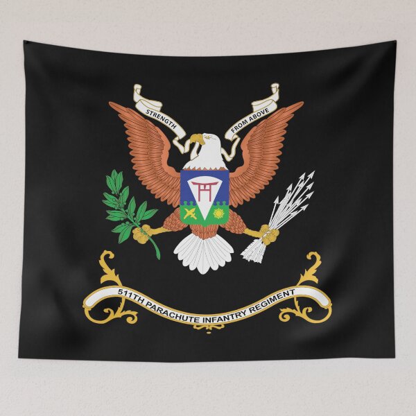 Item preview, Army - Regimental Colors - 511th Parachute Infantry Regiment  - STRENGTH FROM ABOVE X 300 designed and sold by Military Insignia Products.