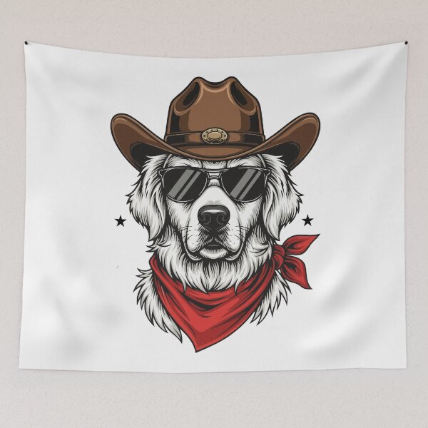 Item preview, Western Golden Retriever – Cute Cowboy Dog designed and sold by The Real Life Symphony.