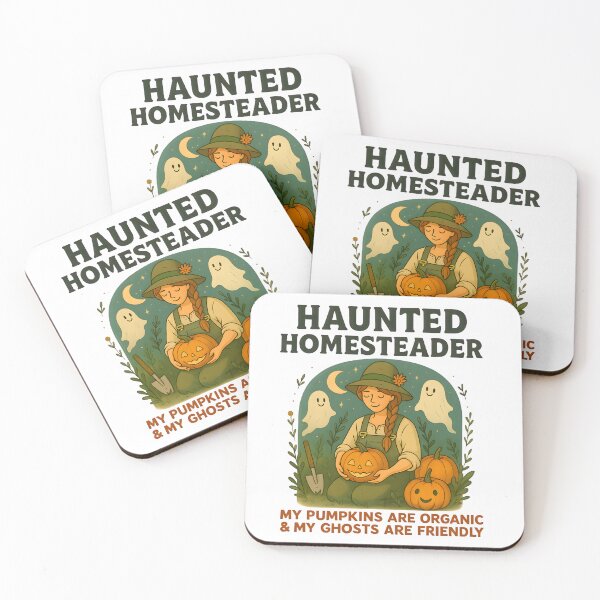 Item preview, Haunted Homesteader Halloween Gift Tee - Organic Pumpkins Friendly Ghosts Cottagecore Witch Farm Design Gift designed and sold by AnnDesignStudio.