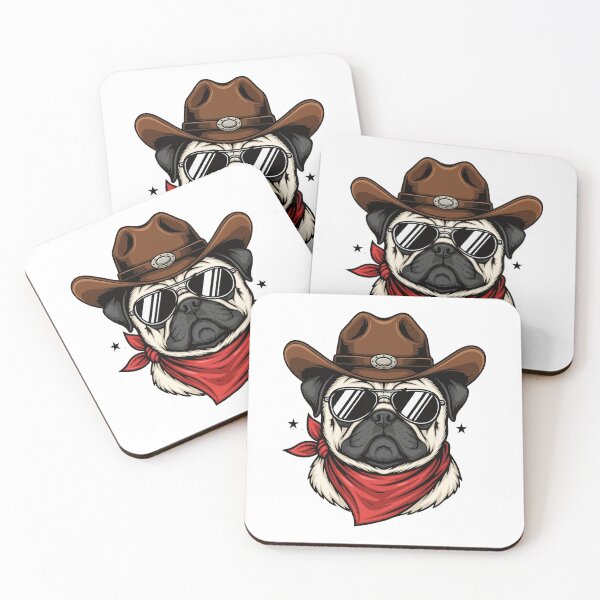Item preview, Western Pug – Cute Cowboy Dog designed and sold by The Real Life Symphony.