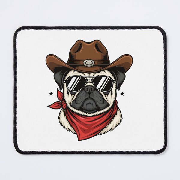 Item preview, Western Pug – Cute Cowboy Dog designed and sold by The Real Life Symphony.
