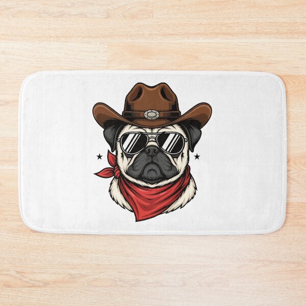 Item preview, Western Pug – Cute Cowboy Dog designed and sold by The Real Life Symphony.