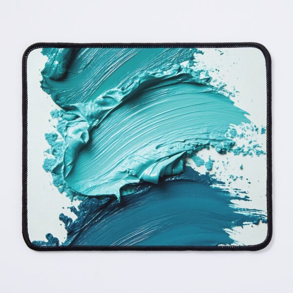 Item preview, Creative teal paint texture swirls designed and sold by anytka.