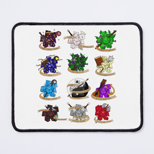 Item preview, Dungeons and Dragons Class Dice Designs Version 1 designed and sold by Rachel B Morton.