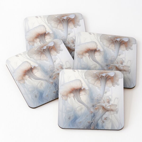 Item preview, Ethereal mushrooms in soft colors designed and sold by anytka.