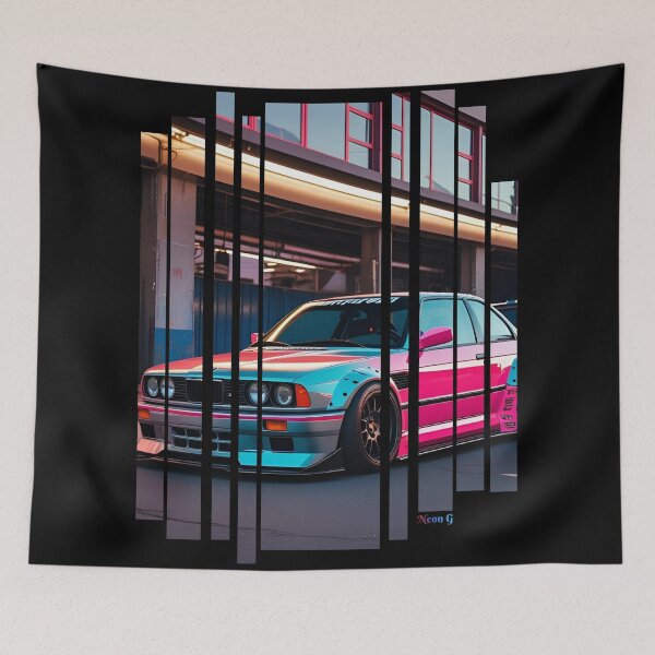 Item preview, B.W Power of the 3 series coupe with wide body kit, street racing vibe, high contrast neon colors 6 designed and sold by Neon G.