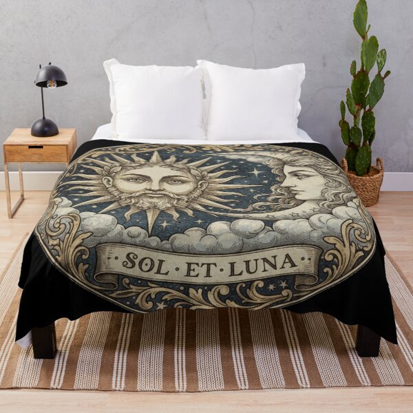 Item preview, Vintage Sun and Moon (Sol et Luna) Astrology designed and sold by DesignsDominus.