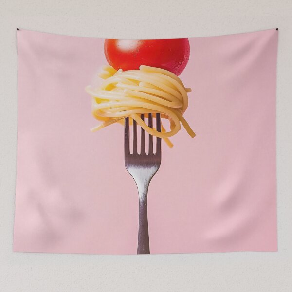 Item preview, Fork with spaghetti & tomato designed and sold by anytka.