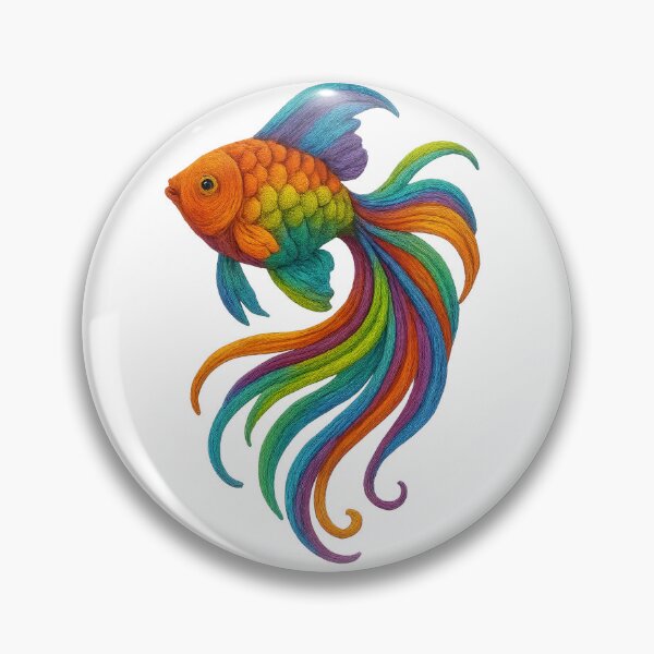 Item preview, Embroidered colourful fish designed and sold by SpeckAndLook.