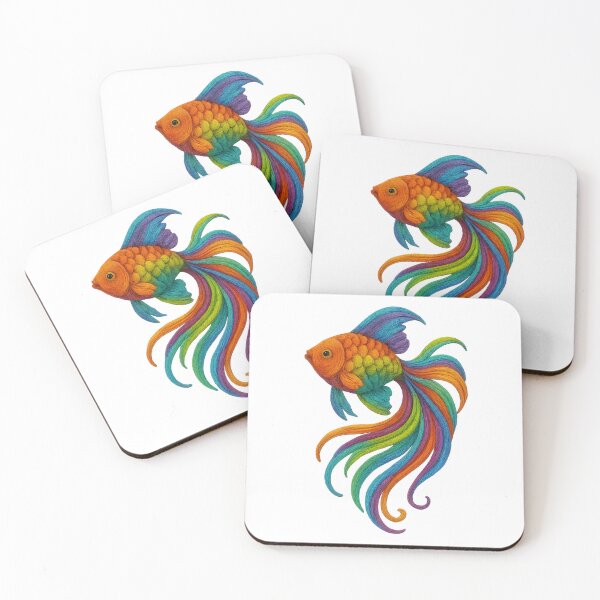 Item preview, Embroidered colourful fish designed and sold by SpeckAndLook.
