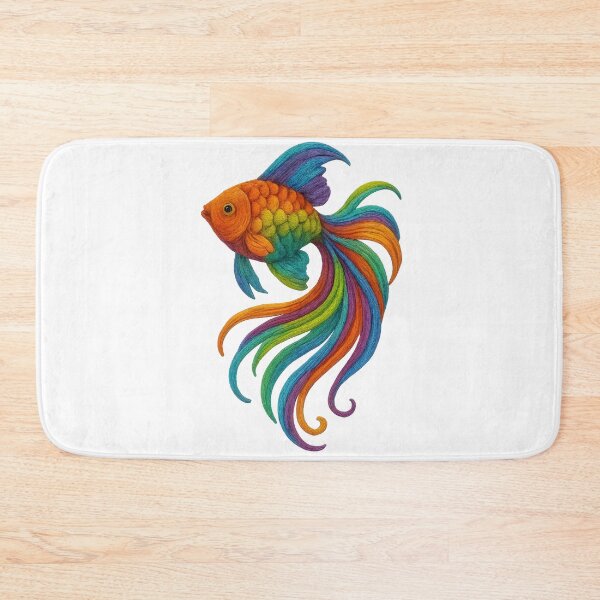 Item preview, Embroidered colourful fish designed and sold by SpeckAndLook.