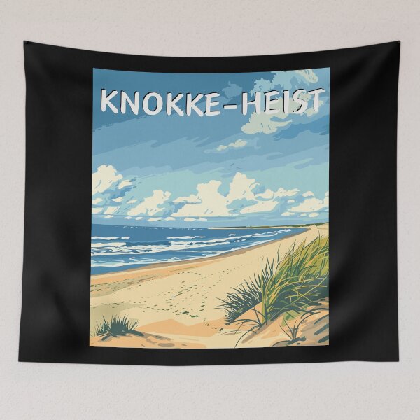Item preview, Knokke-Heist in Belgium, Vintage Art Travel Landscape designed and sold by MaateoDesign.