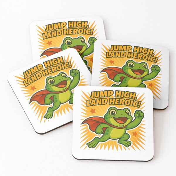 Item preview, Superhero Frog: Jump High, Land Heroic! designed and sold by k3rstman1.