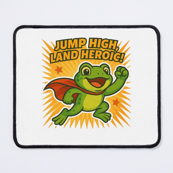 Item preview, Superhero Frog: Jump High, Land Heroic! designed and sold by k3rstman1.