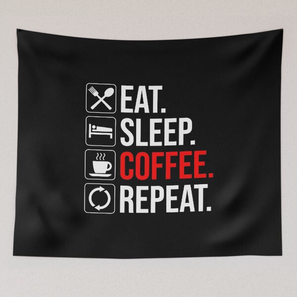 Item preview, Eat. Sleep. Coffee. Repeat designed and sold by Cat Lady Designs.