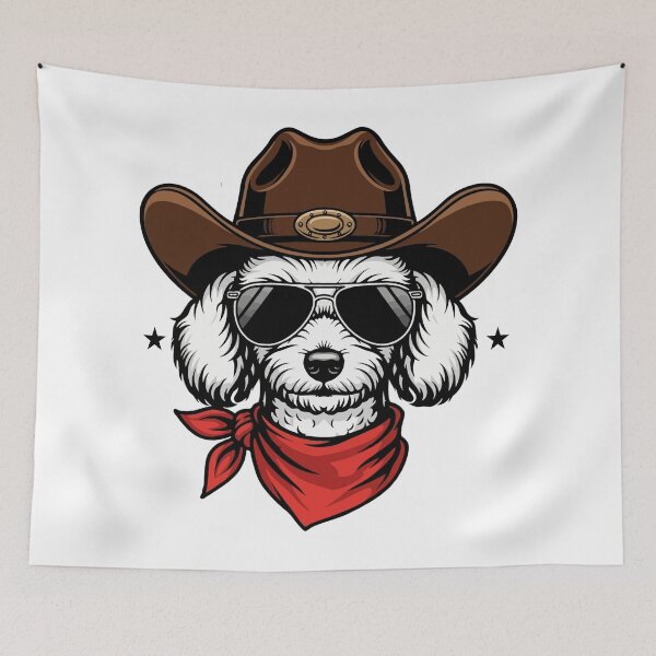 Item preview, Western Teacup Poodle – Cute Cowboy Dog designed and sold by The Real Life Symphony.