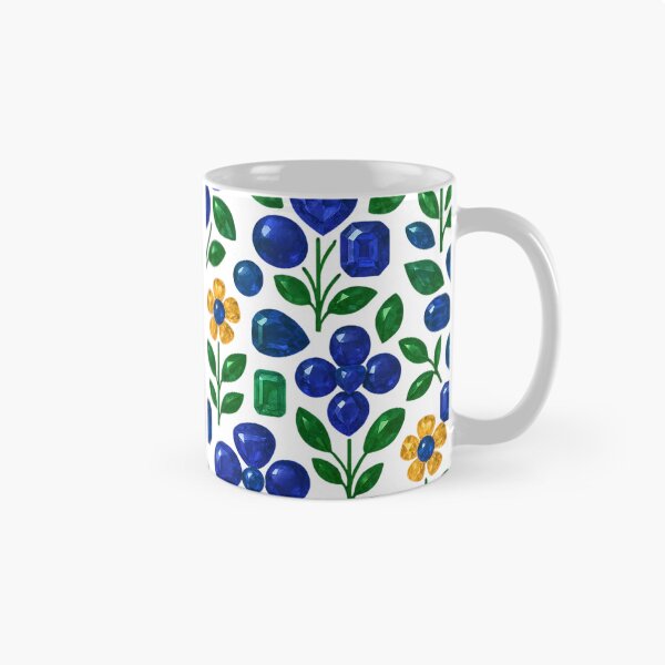 Item preview, Sapphire Gemstone Flower Pattern designed and sold by DigitalGemArt.