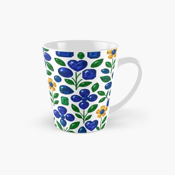 Item preview, Sapphire Gemstone Flower Pattern designed and sold by DigitalGemArt.