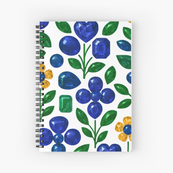 Item preview, Sapphire Gemstone Flower Pattern designed and sold by DigitalGemArt.