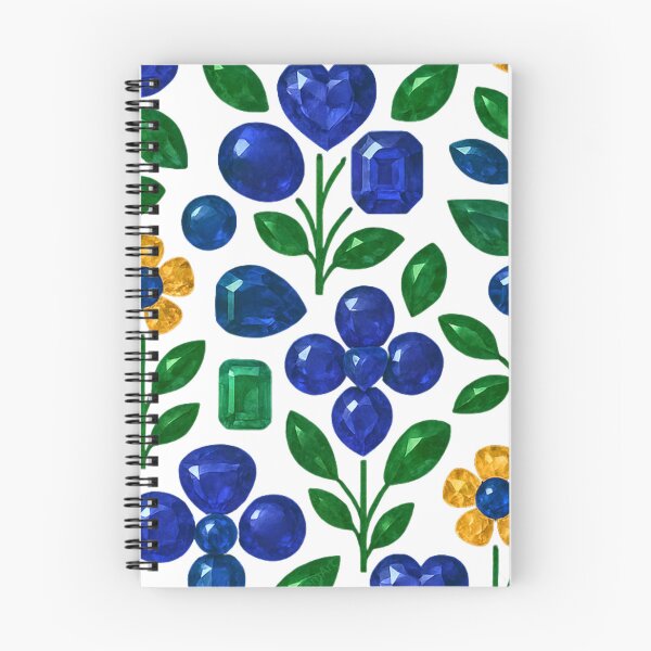 Item preview, Sapphire Gemstone Flower Pattern designed and sold by DigitalGemArt.