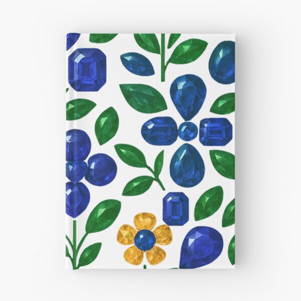 Item preview, Sapphire Gemstone Flower Pattern designed and sold by DigitalGemArt.