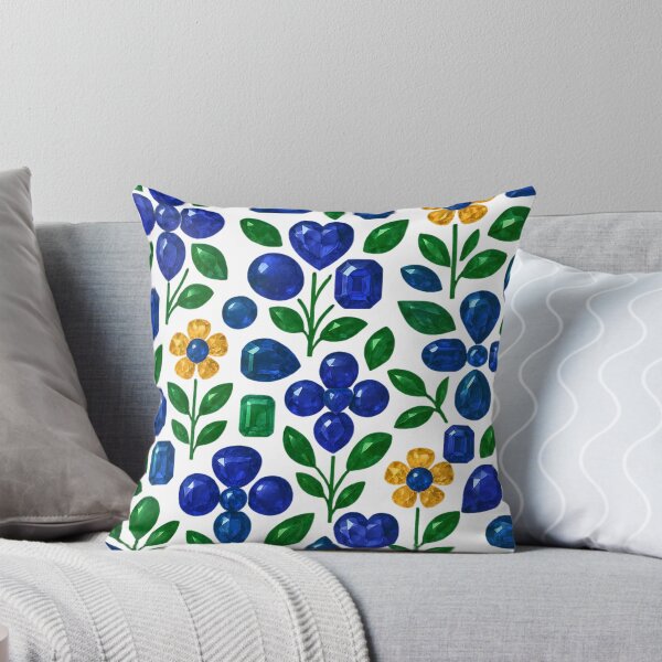 Item preview, Sapphire Gemstone Flower Pattern designed and sold by DigitalGemArt.