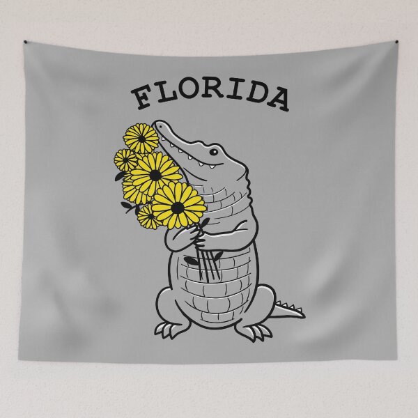 Item preview, Alligator Holding Flowers designed and sold by Wlaurence.