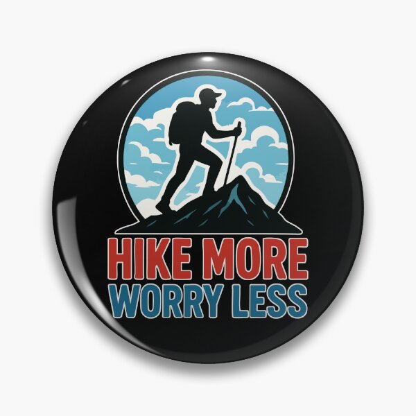 Item preview, Hike More Worry Less Hiking Mountains Nature designed and sold by TomFrontierArt.