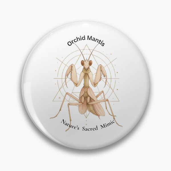 Item preview, Orchid Mantis – Nature’s Sacred Mimic | Mystical Geometric Insect Art designed and sold by GeoWild Designs.
