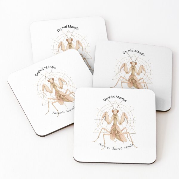 Item preview, Orchid Mantis – Nature’s Sacred Mimic | Mystical Geometric Insect Art designed and sold by GeoWild Designs.