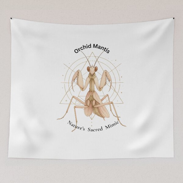 Item preview, Orchid Mantis – Nature’s Sacred Mimic | Mystical Geometric Insect Art designed and sold by GeoWild Designs.