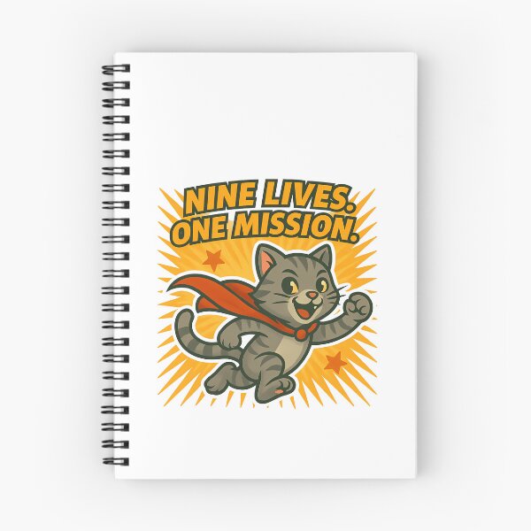 Item preview, Nine Lives, One Mission Superhero Cat designed and sold by k3rstman1.