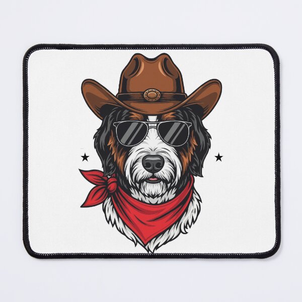 Item preview, Western Bernedoodle – Cute Cowboy Dog designed and sold by The Real Life Symphony.