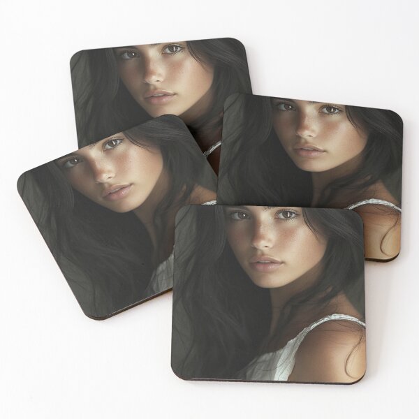 Item preview, Young woman with dark hair designed and sold by anytka.