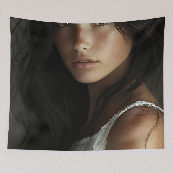 Item preview, Young woman with dark hair designed and sold by anytka.