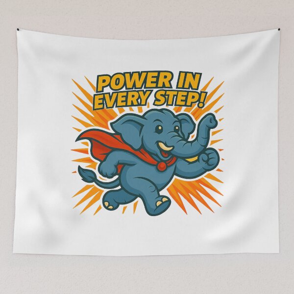 Item preview, Superhero Elephant Power In Every Step designed and sold by k3rstman1.