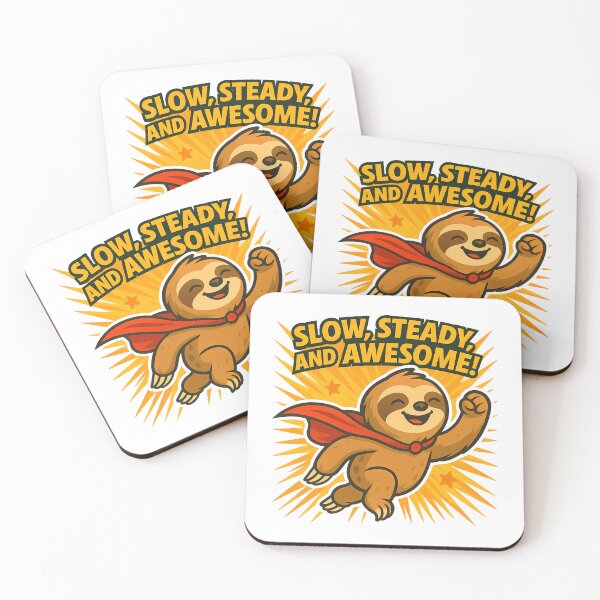 Item preview, Slow, Steady and Awesome Superhero Sloth designed and sold by k3rstman1.