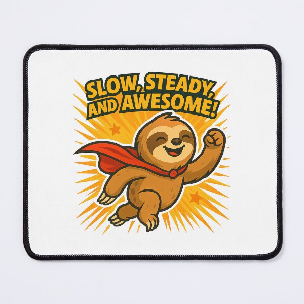 Item preview, Slow, Steady and Awesome Superhero Sloth designed and sold by k3rstman1.