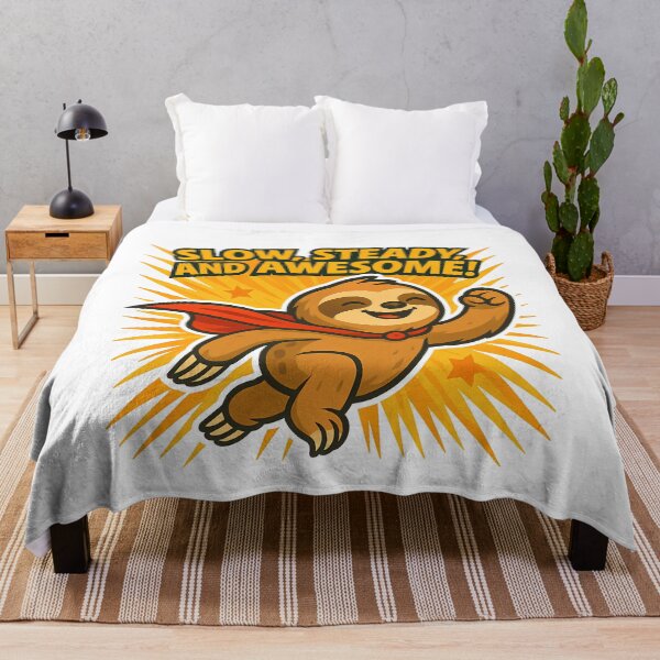 Item preview, Slow, Steady and Awesome Superhero Sloth designed and sold by k3rstman1.