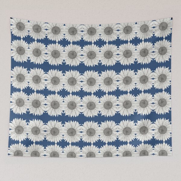 Item preview, Sunflower Pattern on Navy Blue designed and sold by JTraffStudios.