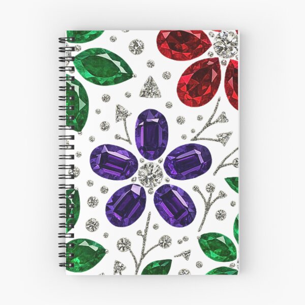 Item preview, Diamond and Gemstone Flower Pattern designed and sold by DigitalGemArt.