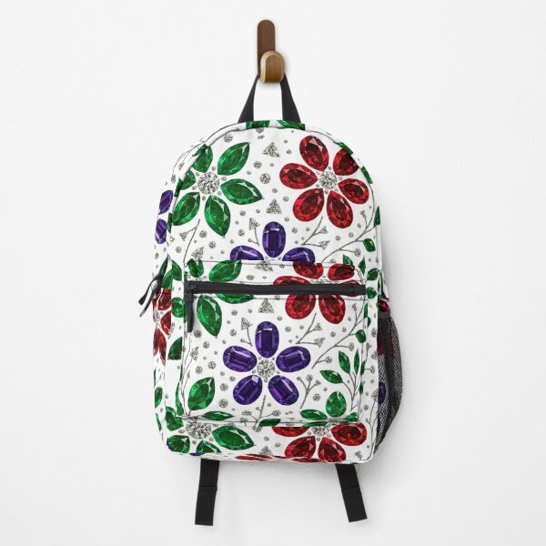 Item preview, Diamond and Gemstone Flower Pattern designed and sold by DigitalGemArt.