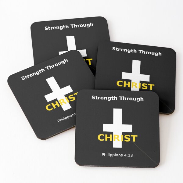 Item preview, Strength Through Christ – Philippians 4:13 Christian Design designed and sold by MerchbvyTodd.