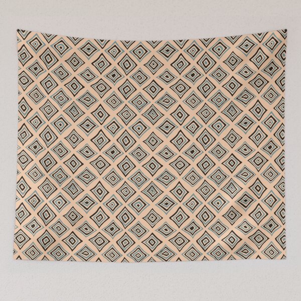 Item preview, Organic Diamond Pattern | Black & Teal Lines on Off-White designed and sold by KaosK.