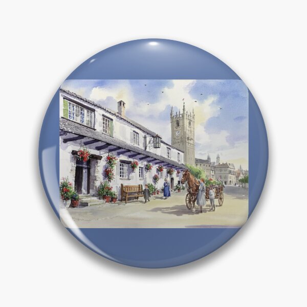 Artikelvorschau, Church House Inn (Aquarell + KI) entworfen und verkauft von artsmeow.