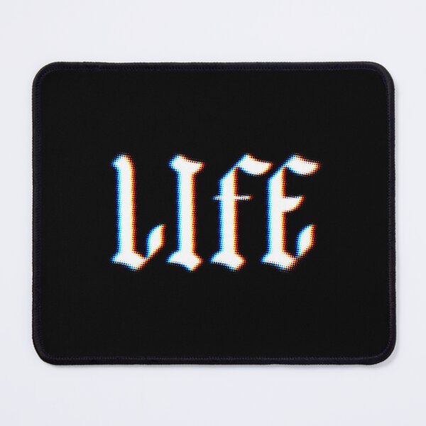 Item preview, Life Typography Design | Blackletter with Color Halftone & 3D Anaglyph Effect designed and sold by pinimgart.