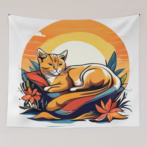 Item preview, Cat Sleeping in the Sun designed and sold by Zofia Sosnecka.