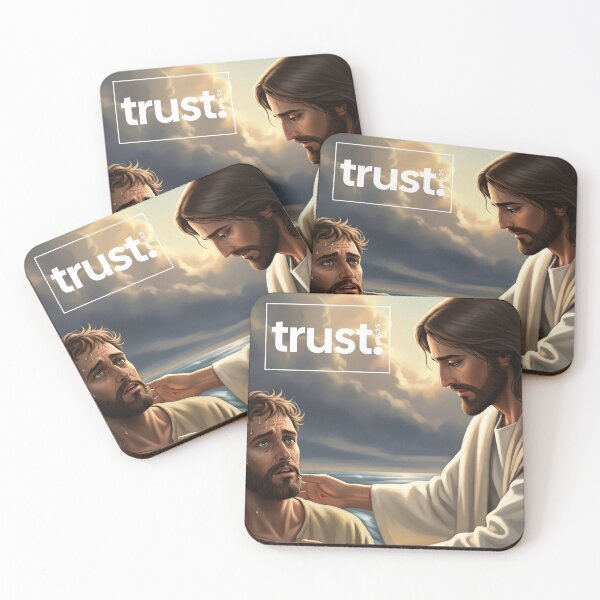 Item preview, Jesus Rescuing Drowning Man - Trust in God designed and sold by EFFATA-ONLINE.