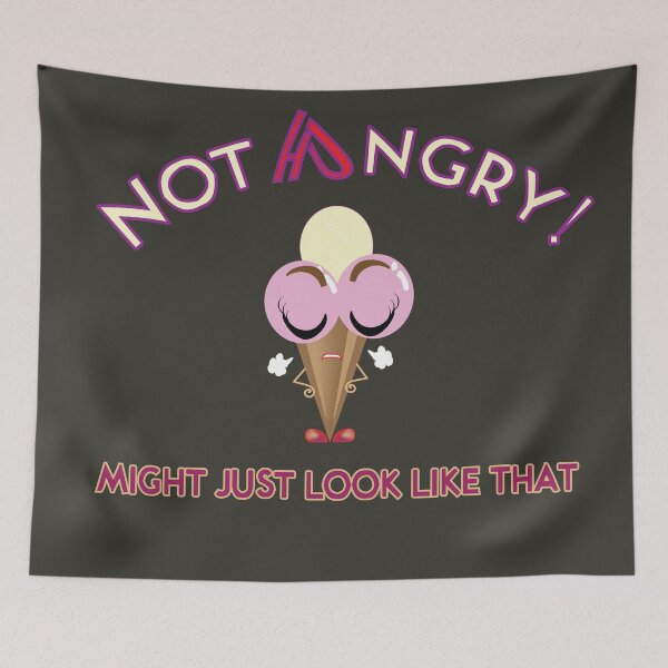 Item preview, Silly Miss Ice Cream- Angry or Hungry?- Cute and Fun Food Art Design designed and sold by MilabArt.